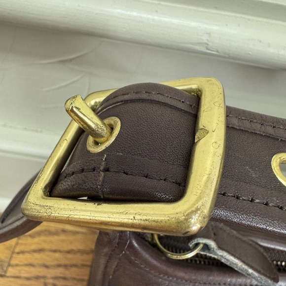 Coach 9966 Vintage Leather Legacy Zip Bag Mahogany Brown 90's USA Gold Hardware - Picture 6 of 16